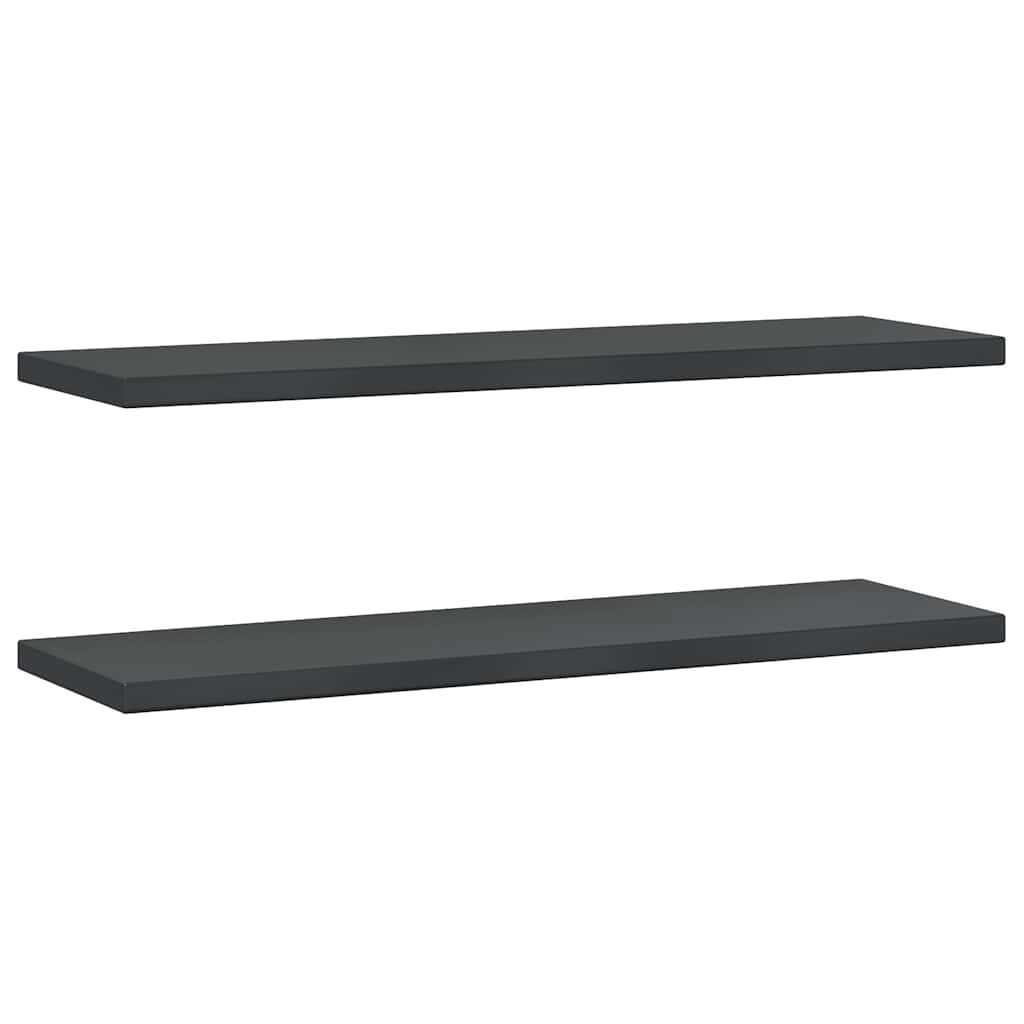 Vegghyller 2 stk 100x30x3 cm svart rustfritt stål vidaXL