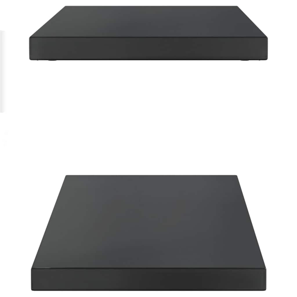 Vegghyller 2 stk 100x30x3 cm svart rustfritt stål vidaXL
