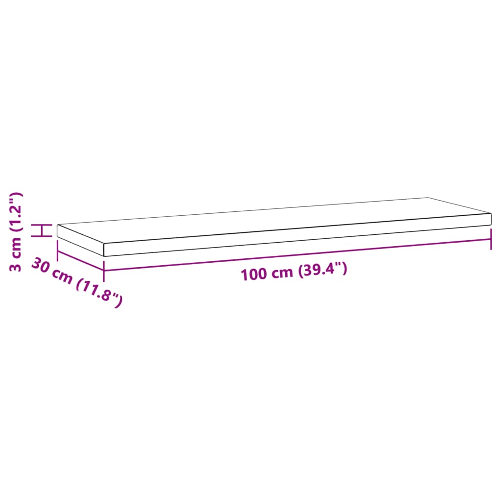 Vegghyller 2 stk 100x30x3 cm svart rustfritt stål