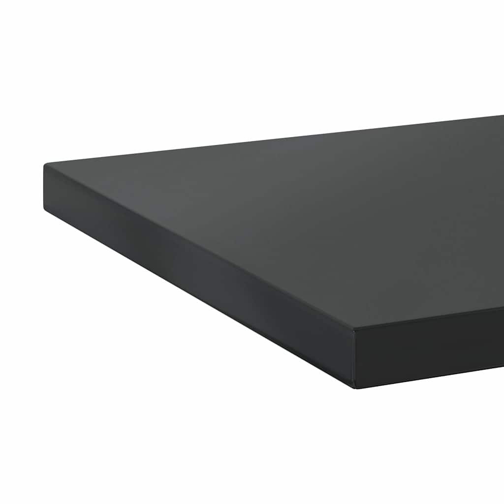 Vegghyller 2 stk 100x30x3 cm svart rustfritt stål vidaXL