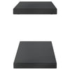 Vegghyller 2 stk 100x23,5x3 cm svart rustfritt stål