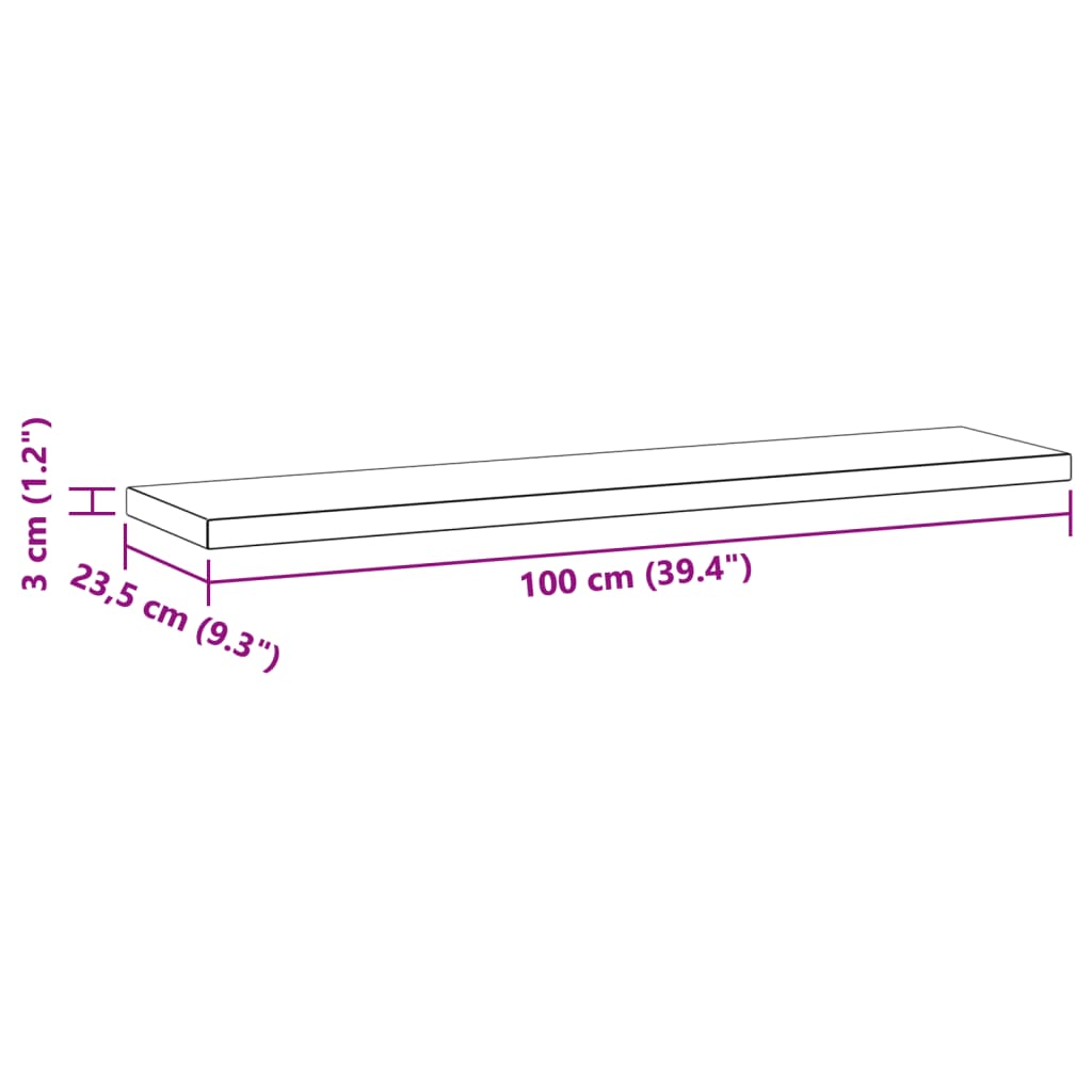 Vegghyller 2 stk 100x23,5 cm svart rustfritt stål
