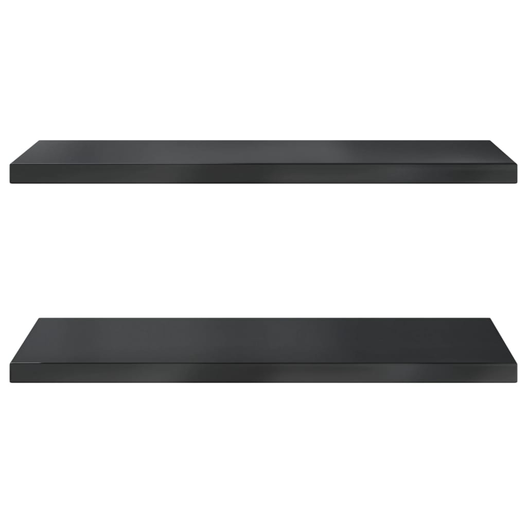 Vegghyller 2 stk 75x40 cm svart rustfritt stål