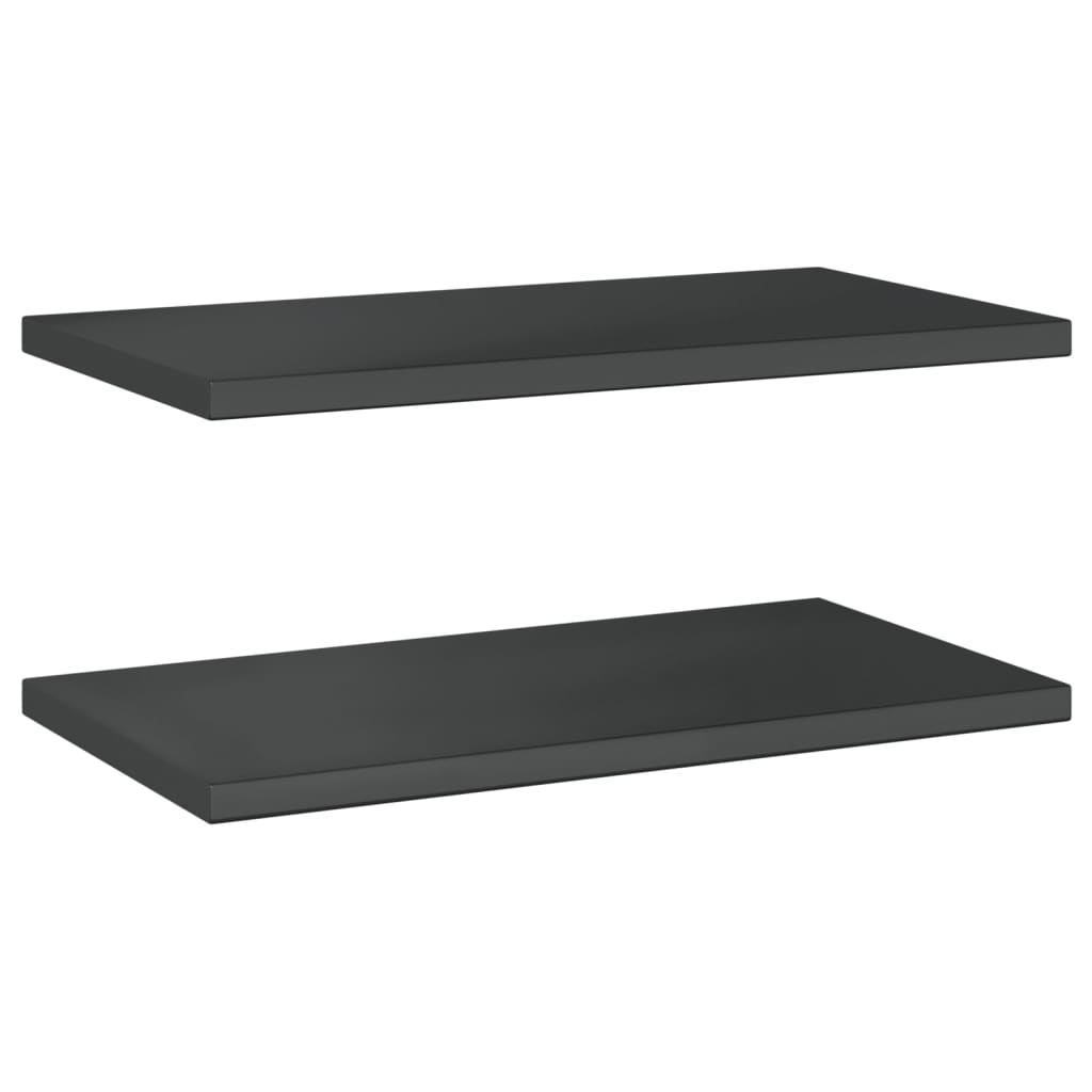 Vegghyller 2 stk 75x40 cm svart rustfritt stål
