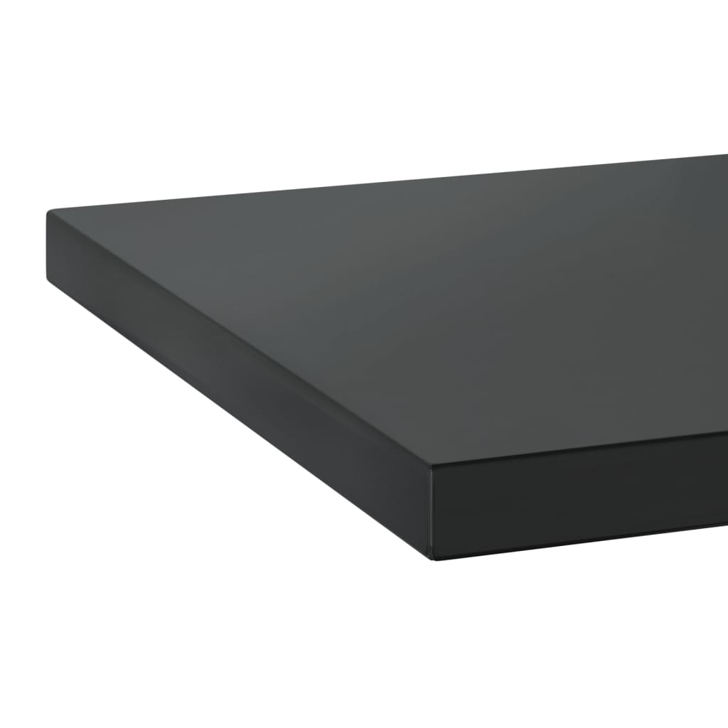 Vegghyller 2 stk 75x40 cm svart rustfritt stål