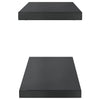 Vegghyller 2 stk 75x23,5x3 cm svart rustfritt stål