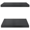 Vegghyller 2 stk 50x40x3 cm svart rustfritt stål