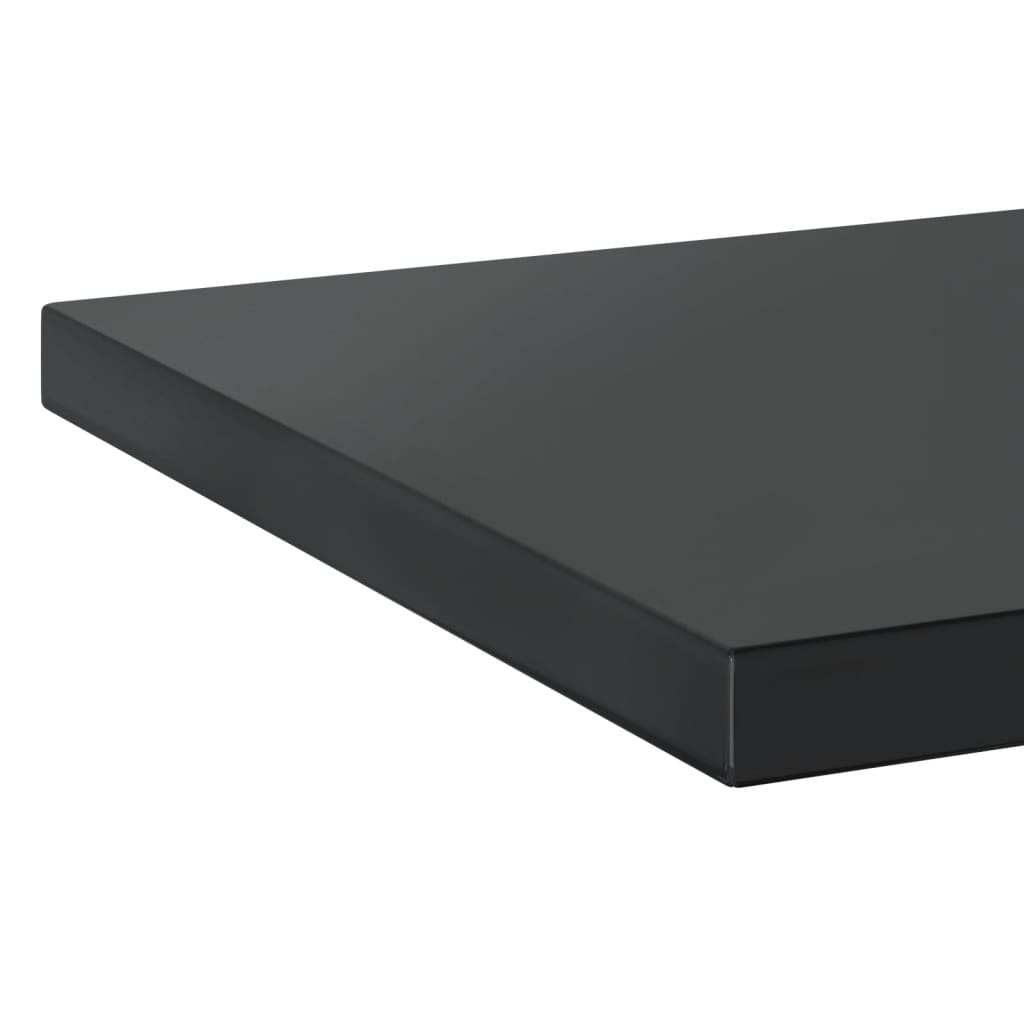 Vegghyller 2 stk 50x40x3 cm svart rustfritt stål