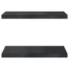 Vegghyller 2 stk 50x30x3 cm svart rustfritt stål