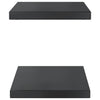 Vegghyller 2 stk 50x30x3 cm svart rustfritt stål