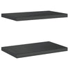 Vegghyller 2 stk 50x30x3 cm svart rustfritt stål