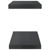 Vegghyller 2 stk 50x23,5x3 cm svart rustfritt stål