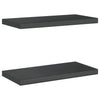 Vegghyller 2 stk 50x23,5x3 cm svart rustfritt stål