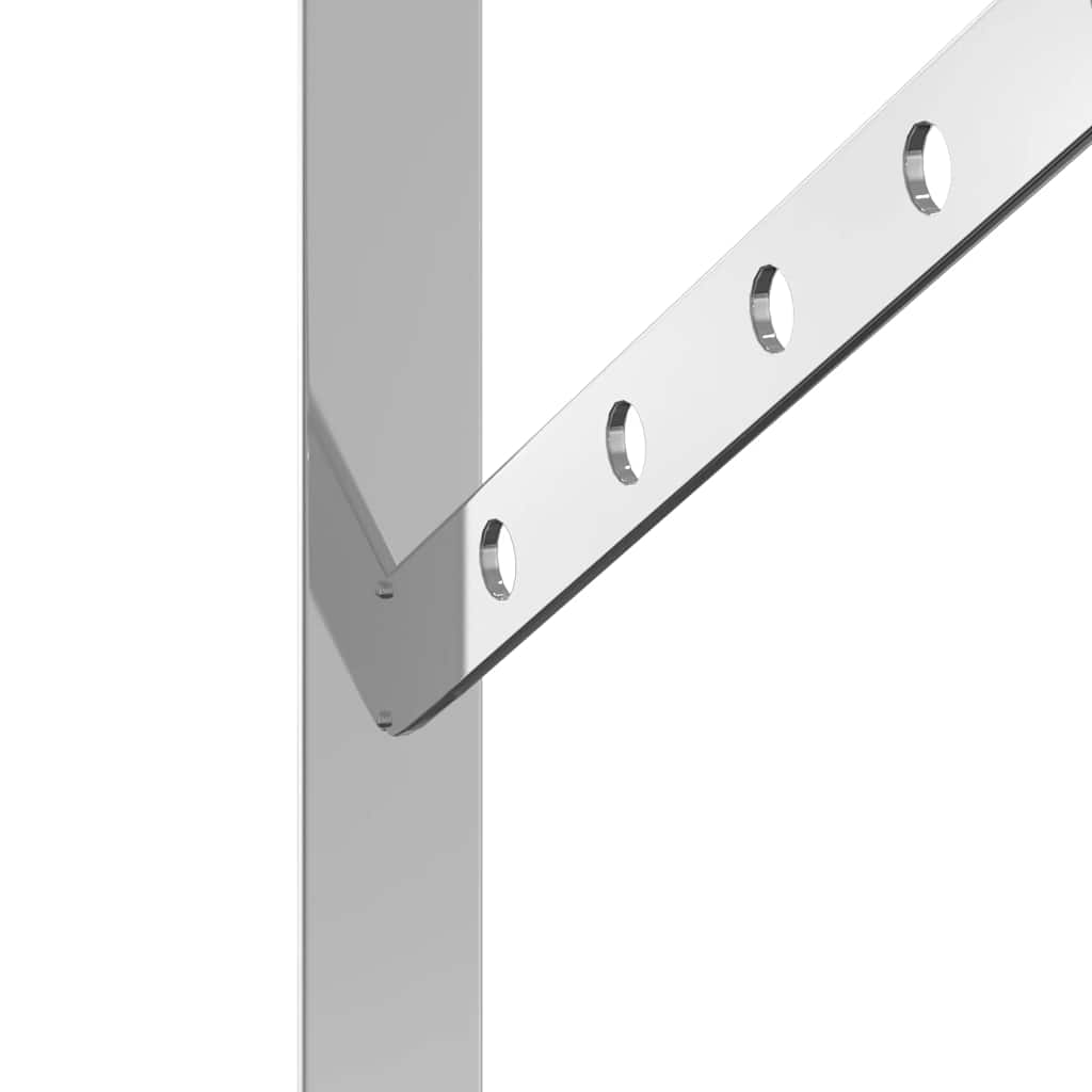 Hyllebraketter 4 stk 30x2,5x15,5 cm sølv rustfritt stål vidaXL