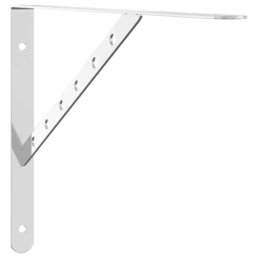Hyllebraketter 4 stk 40x2,5x25 cm sølv rustfritt stål vidaXL