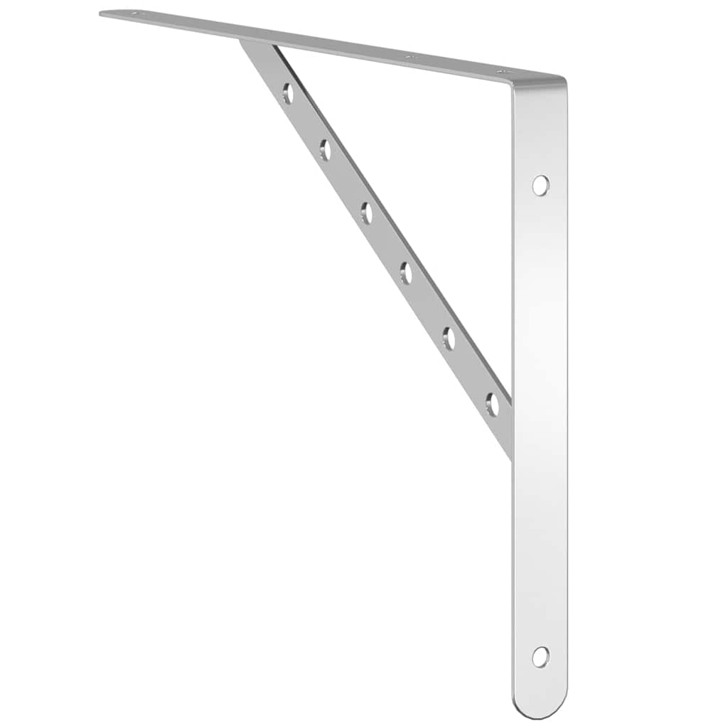 Hyllebraketter 4 stk 40x2,5x25 cm sølv rustfritt stål vidaXL