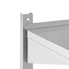 Vegghylle 2 etasjer 100x30x60 cm sølv rustfritt stål