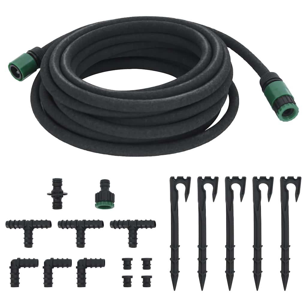 Dryppslange svart 0,6" 10 m gummi