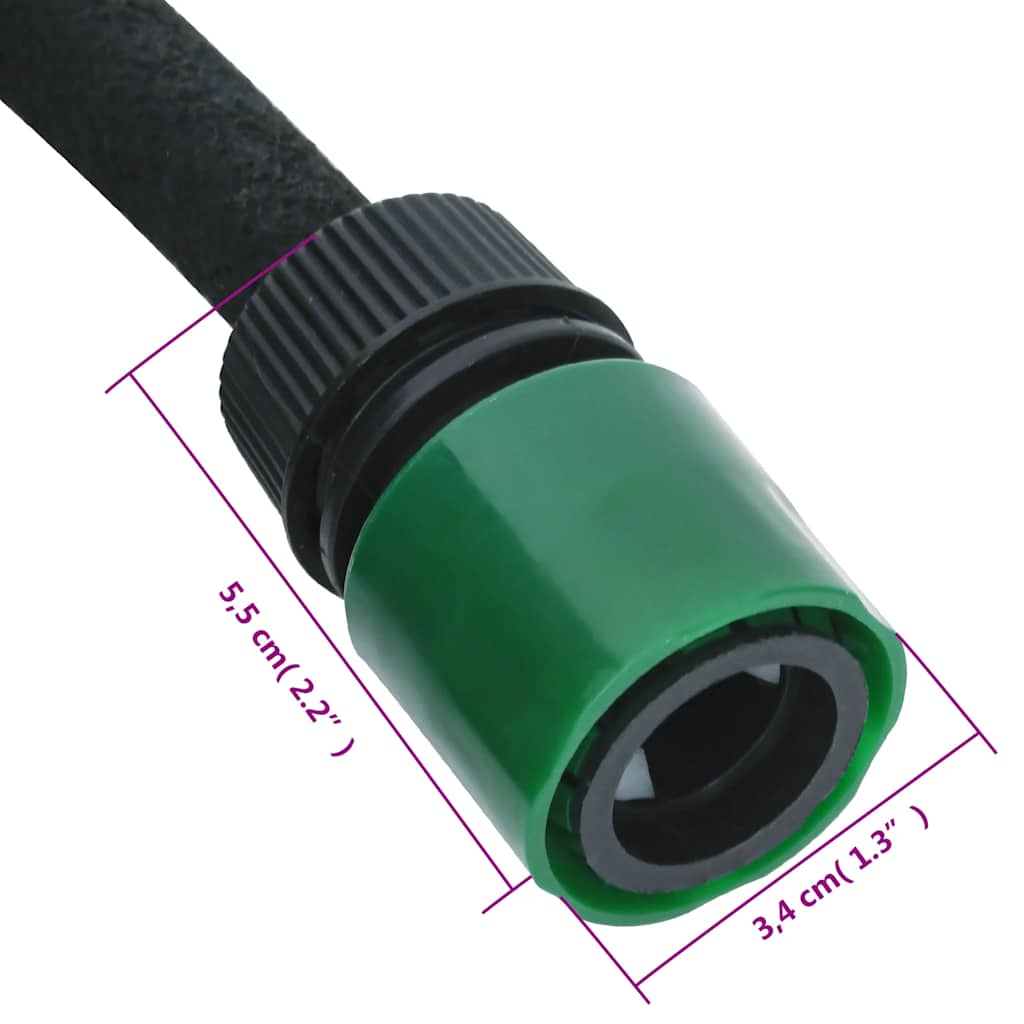 Dryppslange svart 0,6" 100 m gummi