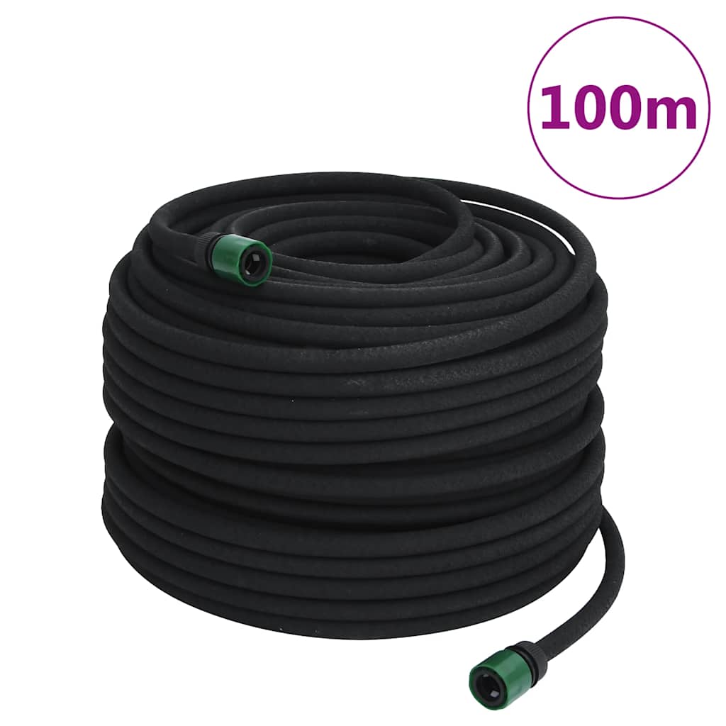 Dryppslange svart 0,6" 100 m gummi