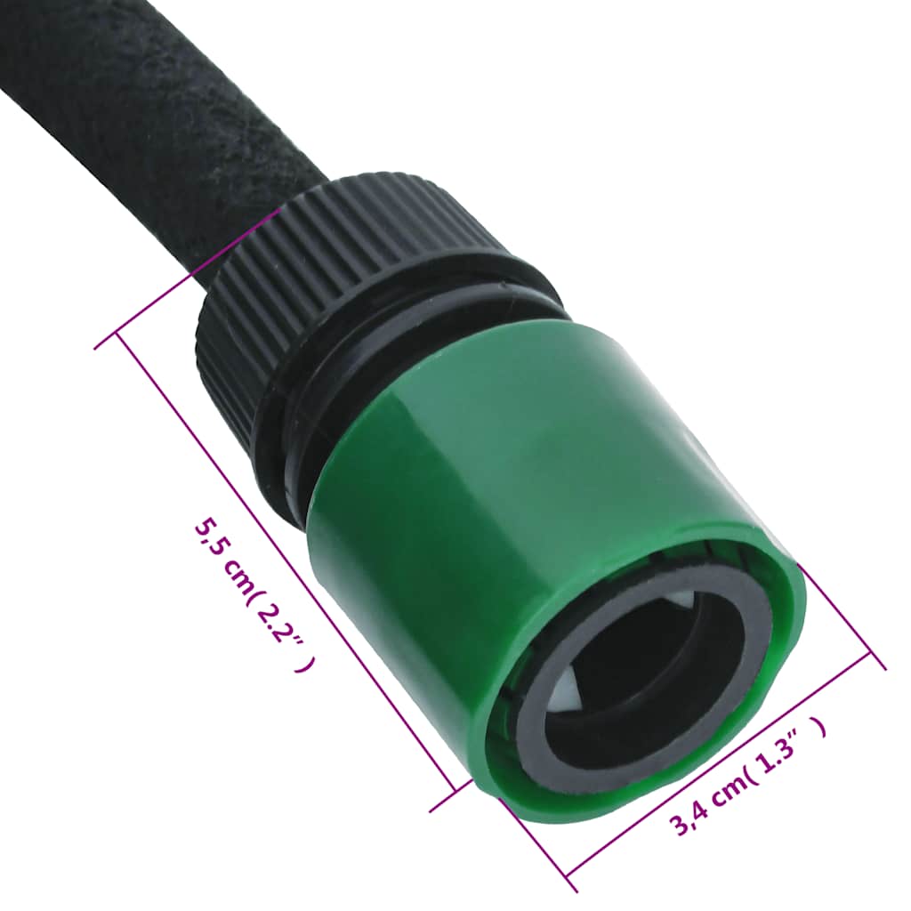 Dryppslange svart 0,6" 100 m gummi