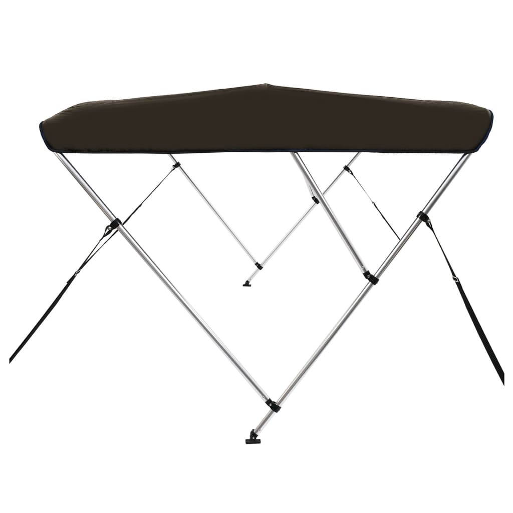 Båtkalesje 3-buet svart 183x140x137 cm