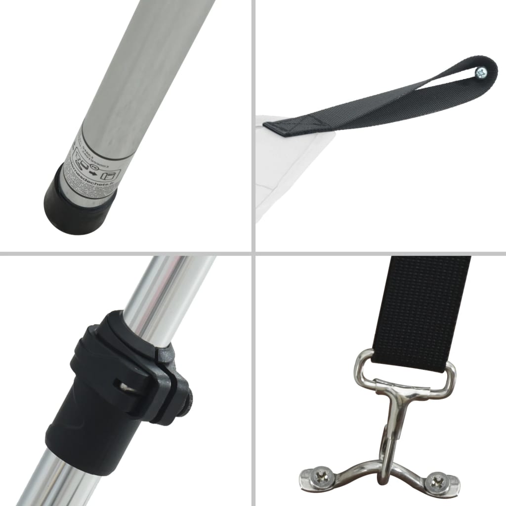 T-Top solskjermutvidelse hvit 170x170x(115-183) cm