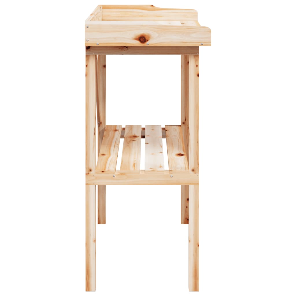 Plantebord med hylle 78x38x82,5 cm heltre gran vidaXL
