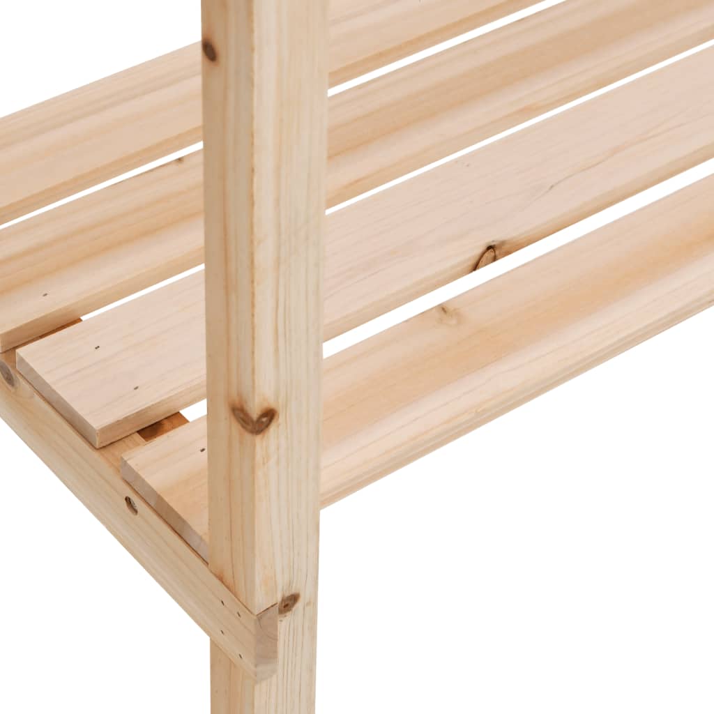 Plantebord med hylle 78x38x82,5 cm heltre gran vidaXL