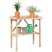 Plantebord med hylle 78x38x82,5 cm heltre gran vidaXL