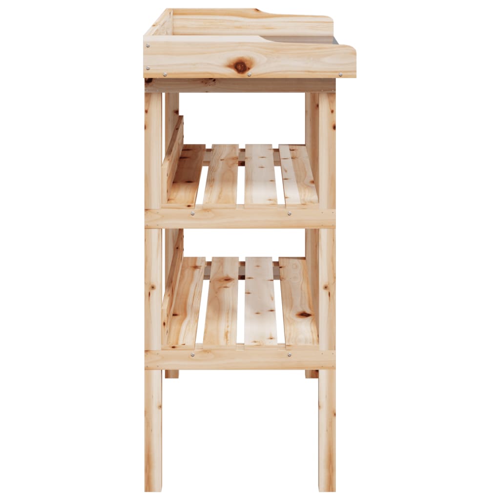 Plantebord med hyller 78x38x82,5 cm heltre gran vidaXL