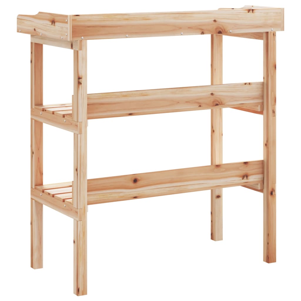 Plantebord med hyller 78x38x82,5 cm heltre gran vidaXL
