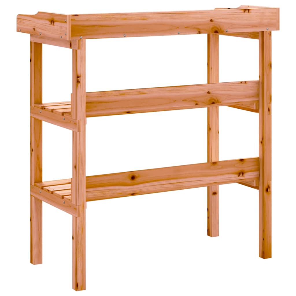 Plantebord med hyller brun 78x38x82,5 cm heltre gran vidaXL