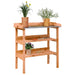 Plantebord med hyller brun 78x38x82,5 cm heltre gran vidaXL