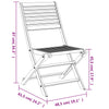 Sammenleggbare hagestoler 8 stk 48,5x61,5x87 cm heltre akasie