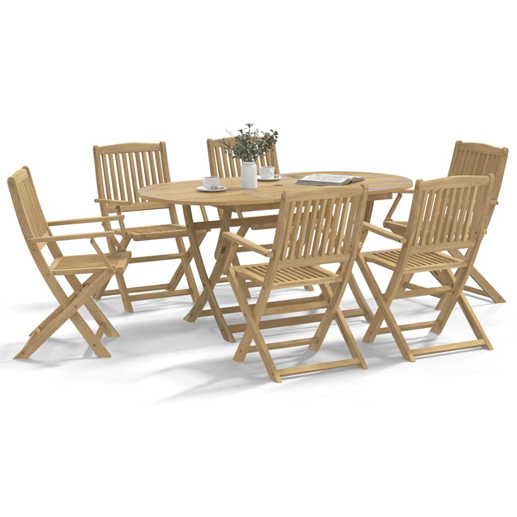 Sammenleggbare hagestoler 6 stk 54x61x88 cm heltre akasie