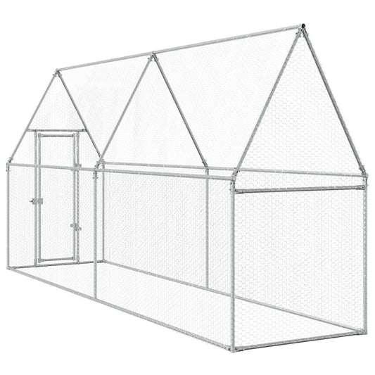 Kyllingbur sølv 400x100x190 cm galvanisert stål
