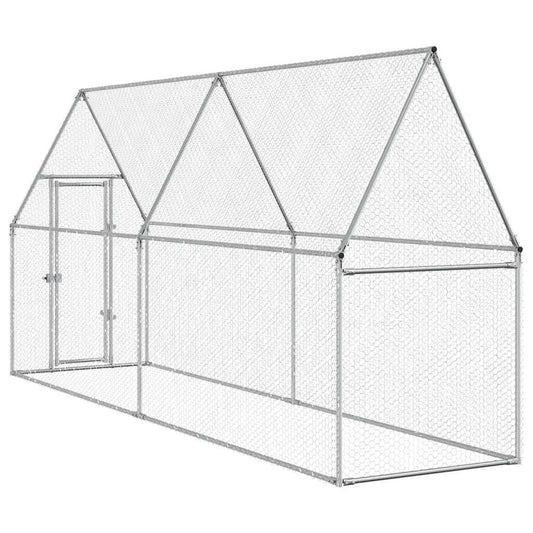 Kyllingbur sølv 400x100x190 cm galvanisert stål