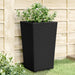 Plantekasser 2 stk svart 32,5x32,5x57 cm PP