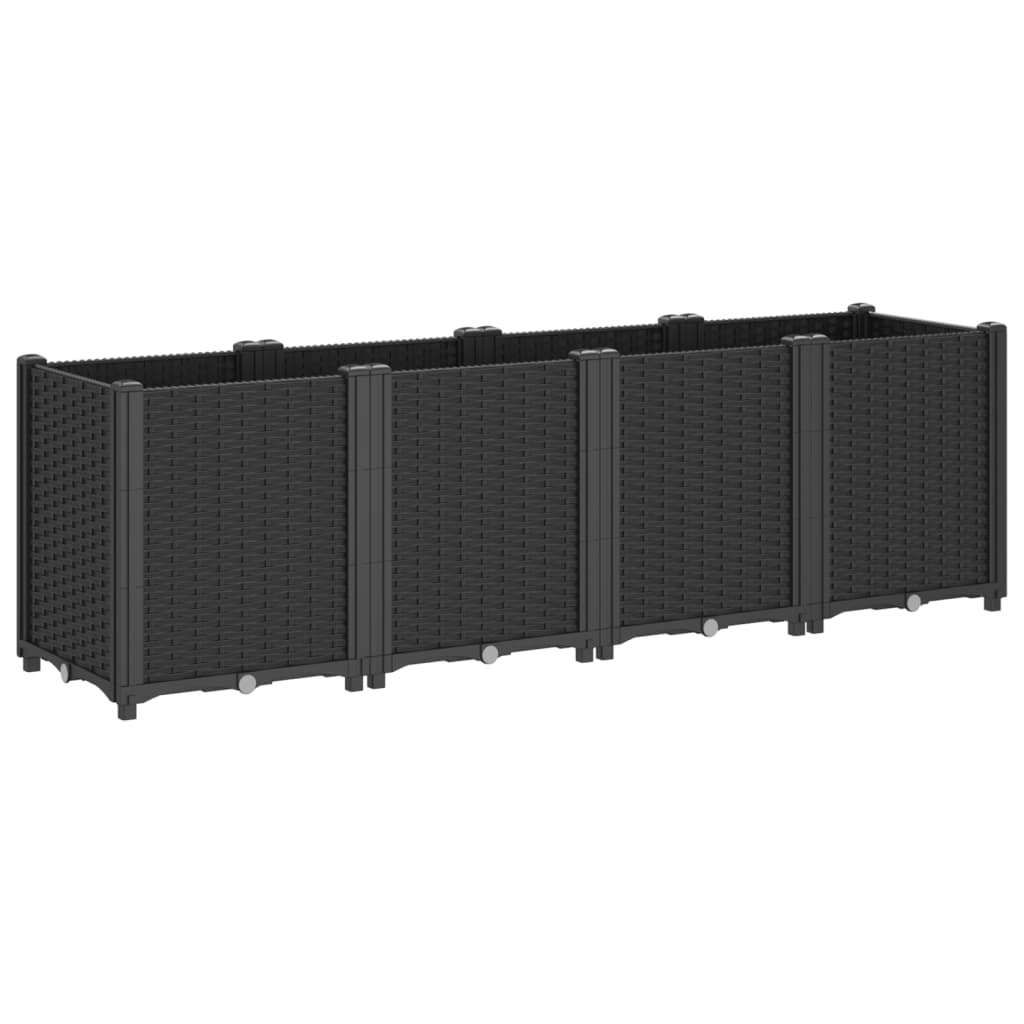 Plantekasse svart 160x40x53 cm PP