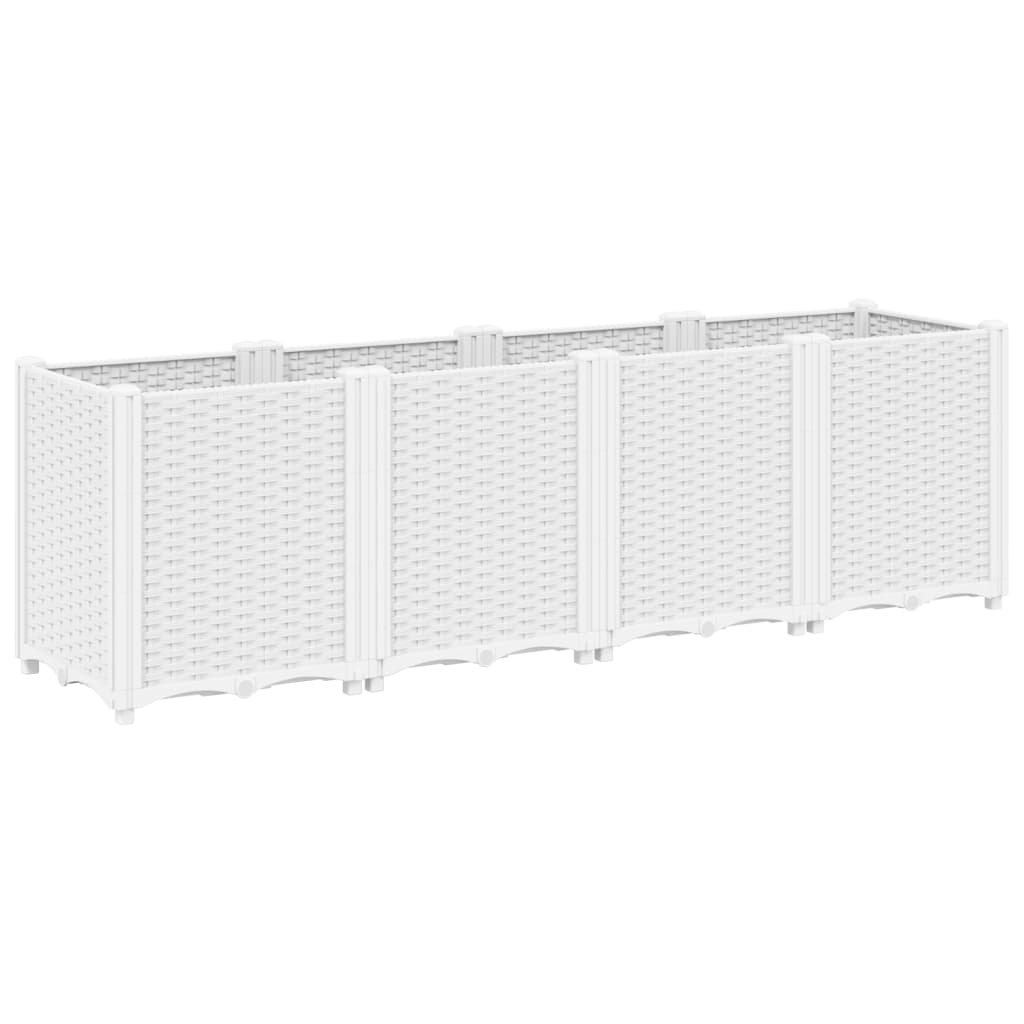 Plantekasse hvit 160x40x53 cm PP