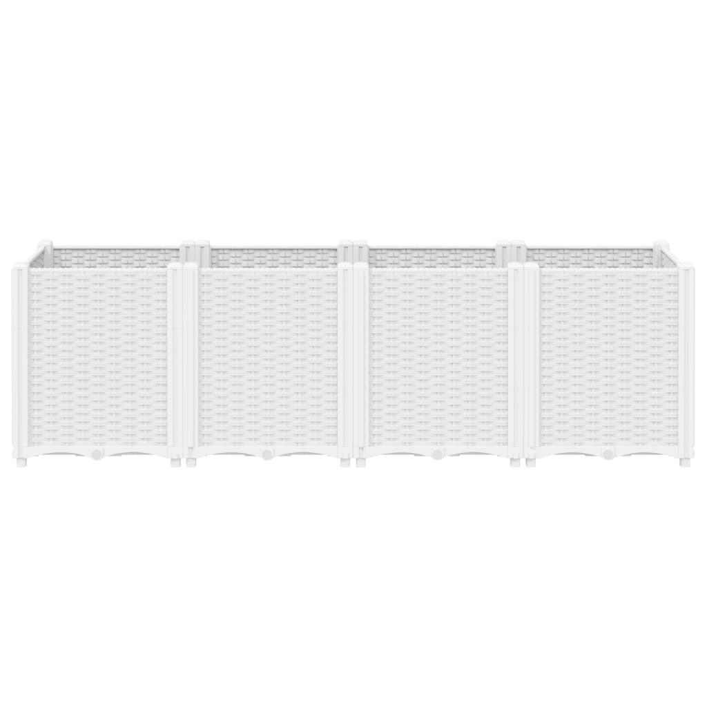 Plantekasse hvit 160x40x53 cm PP