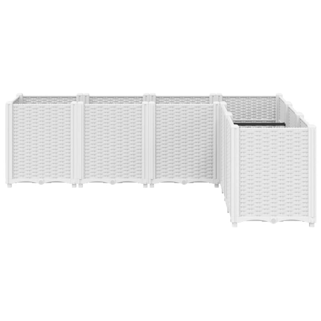 Plantekasse hvit 160x120x53 cm PP
