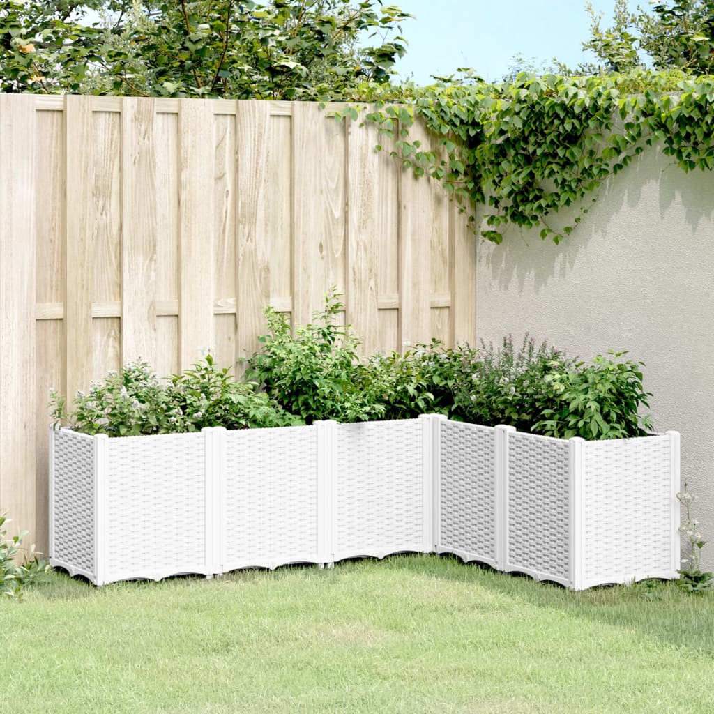 Plantekasse hvit 160x120x53 cm PP