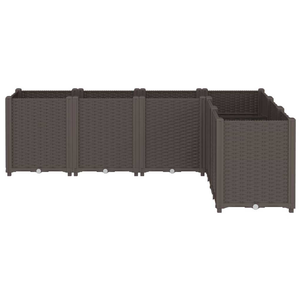 Plantekasse brun 160x120x53 cm PP