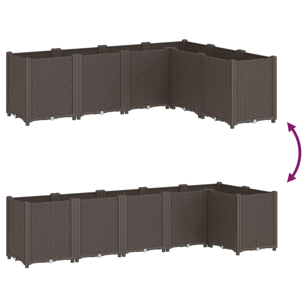 Plantekasse brun 160x120x53 cm PP