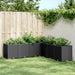 Plantekasse svart 160x160x53 cm PP