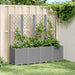 Plantekasse med espalier lysegrå 160x40x140 cm PP