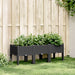 Plantekasse med ben svart 120x40x42 cm PP
