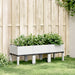 Plantekasse med ben hvit 120x40x42 cm PP